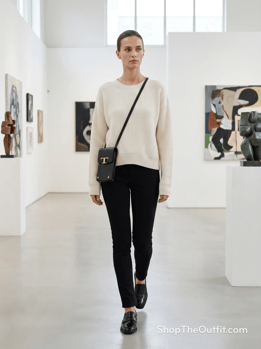 Autumn Whispers: Bow & Loafer Chic