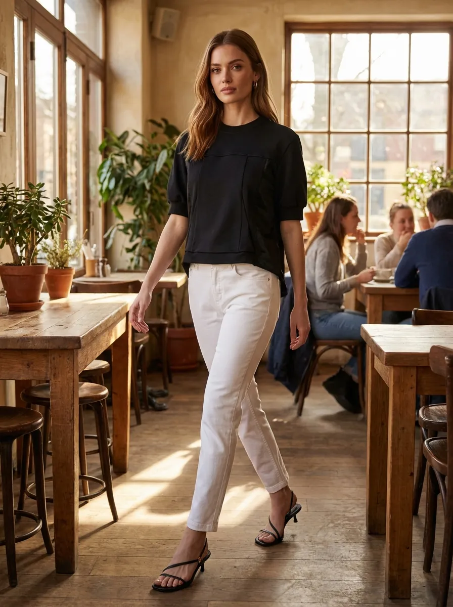 Satin Chic Denim Delight