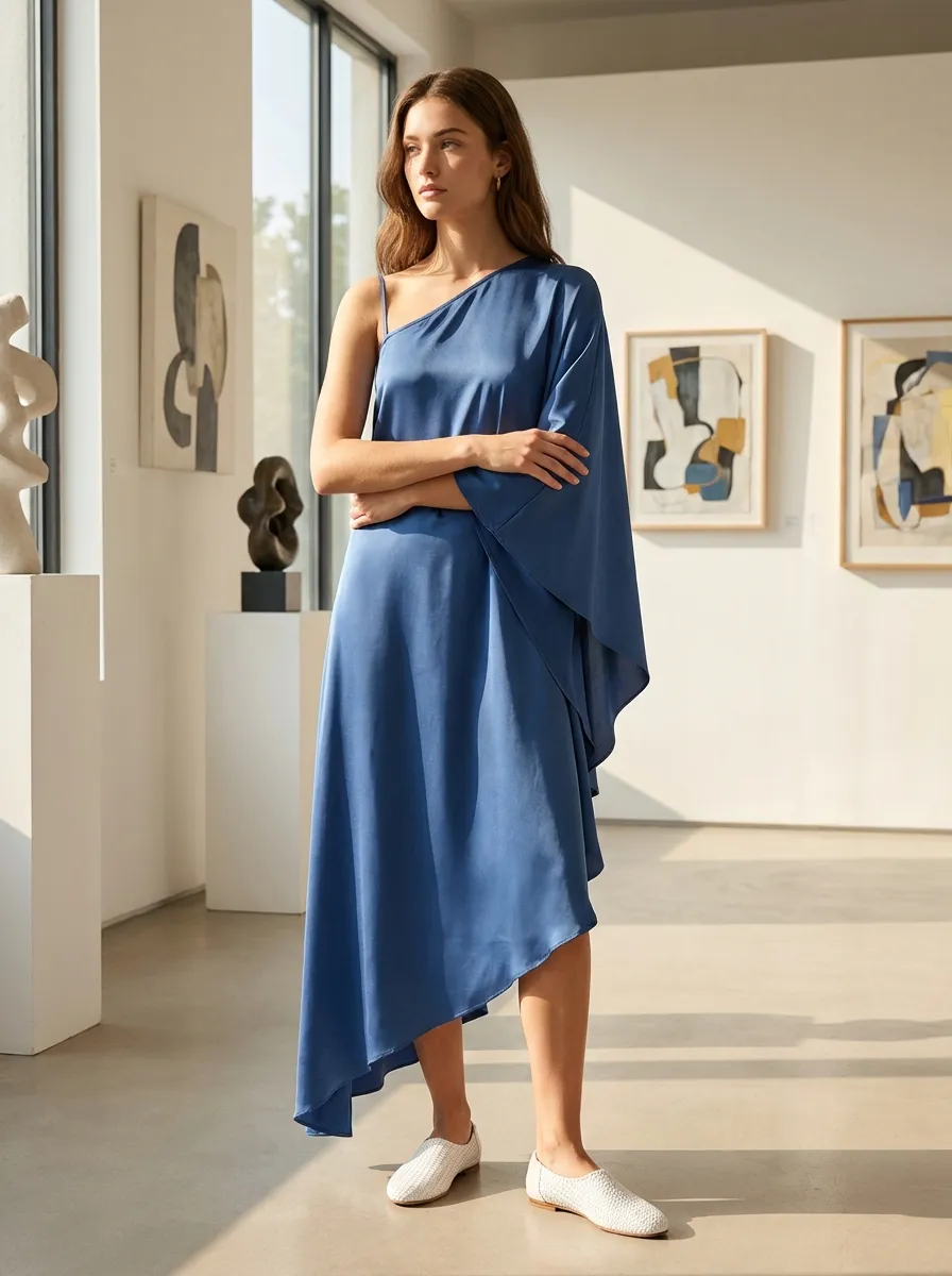 Silk Serenity: Minimalist Chic