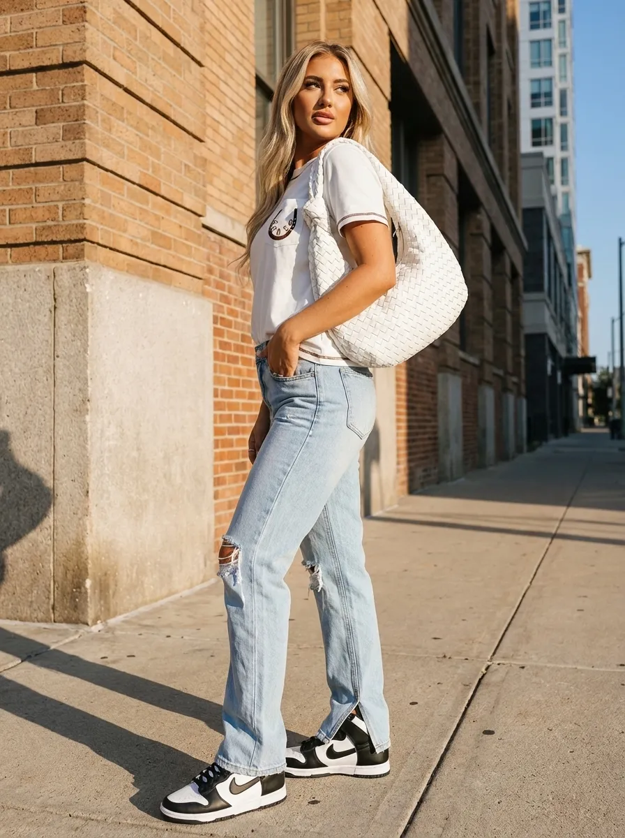 Street Style Remix: Ripped Denim & High-Tops