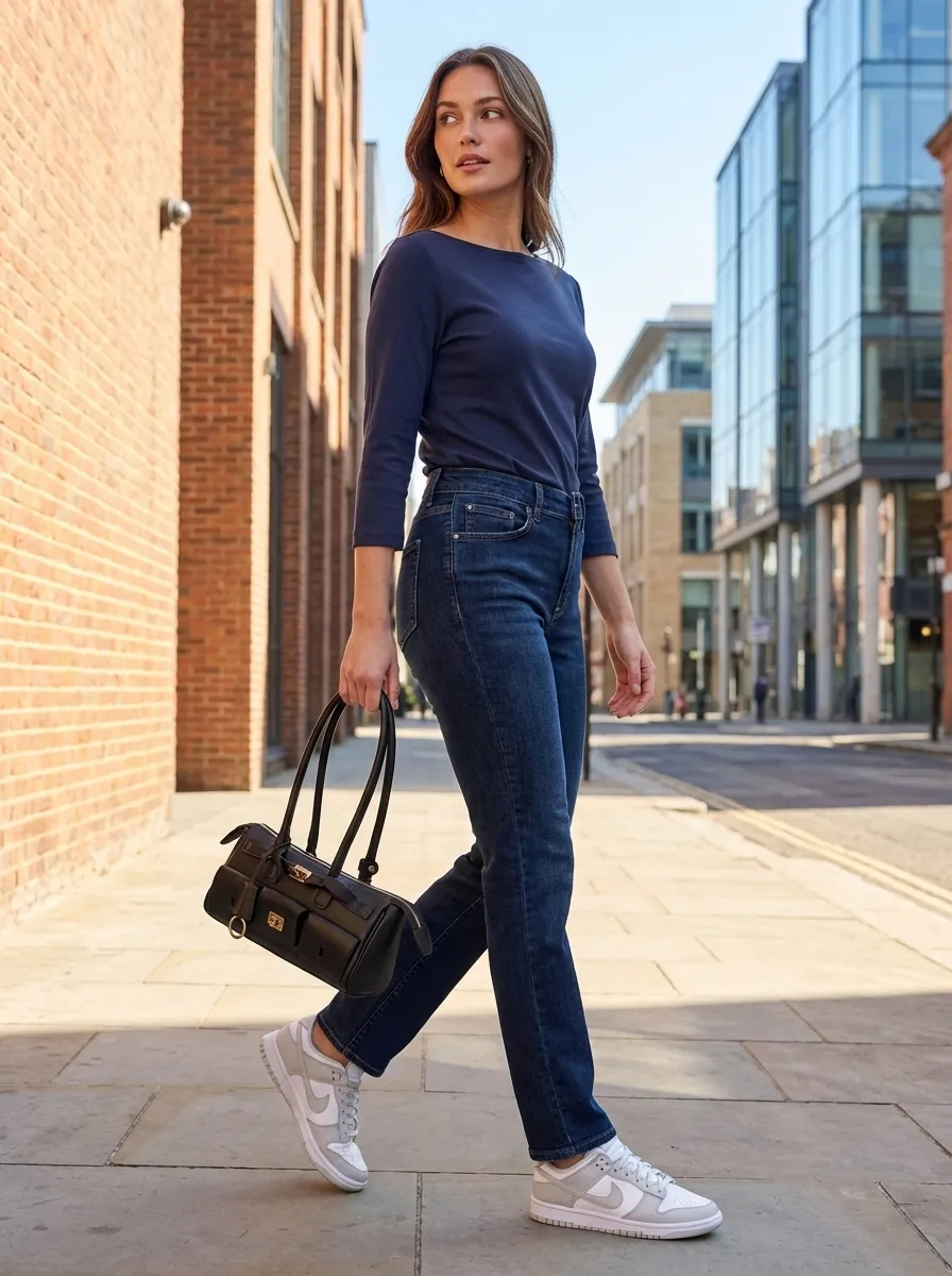 Silver & Sneakers: Casual Chic