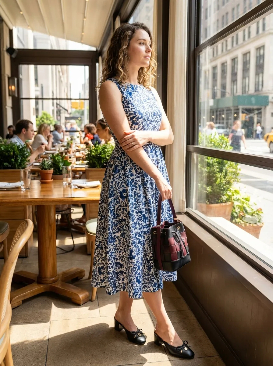 Navy Floral Preppy Chic