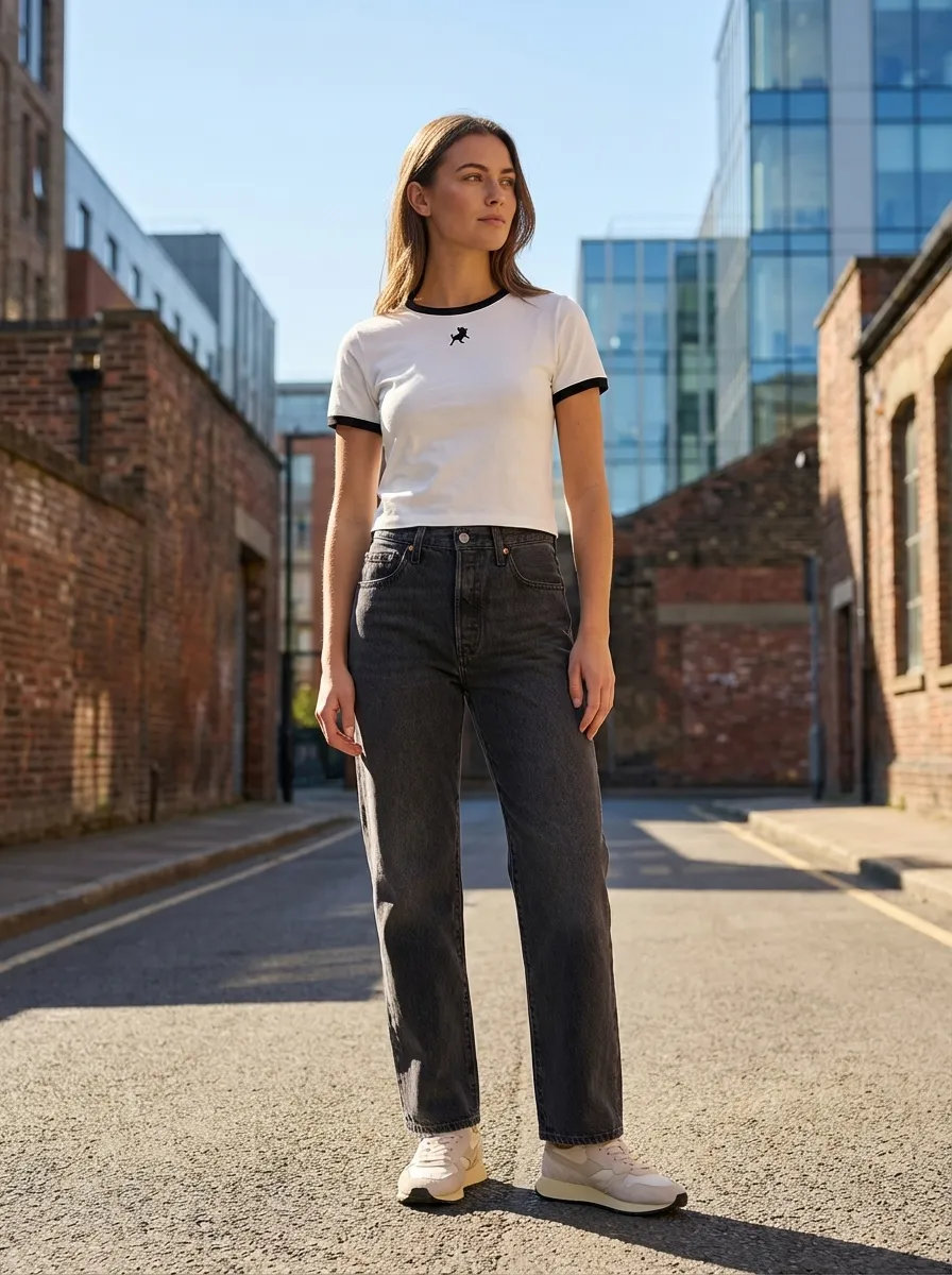 Effortless Cool: Denim & Sneaker Style