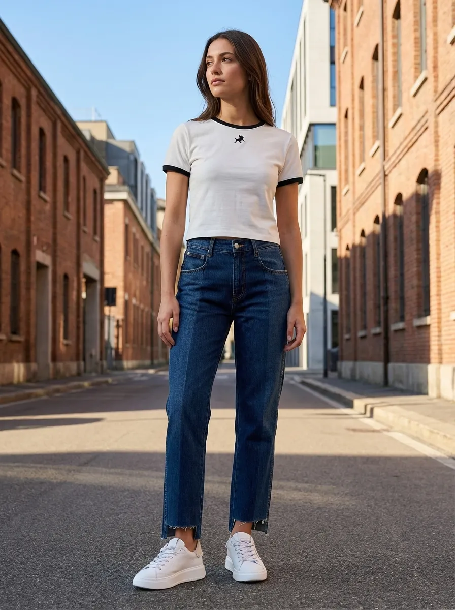 Effortless Cool: Denim & Kicks