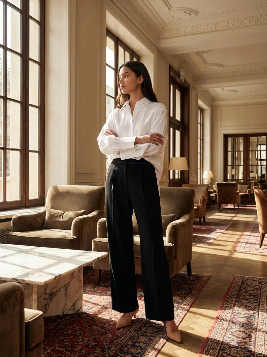 Effortless Chic: Cascade & Kitten Heel