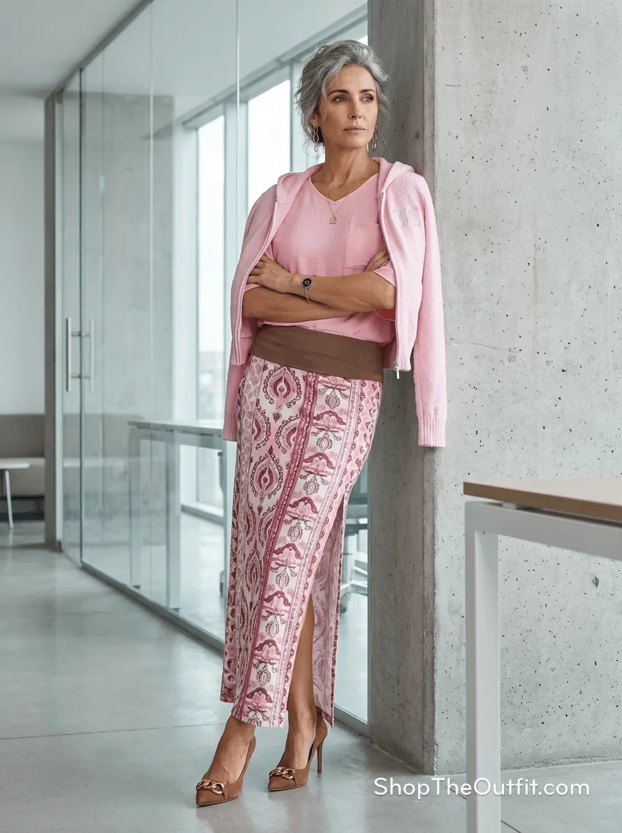 Gilded Ease: Luxe Casual Ensemble